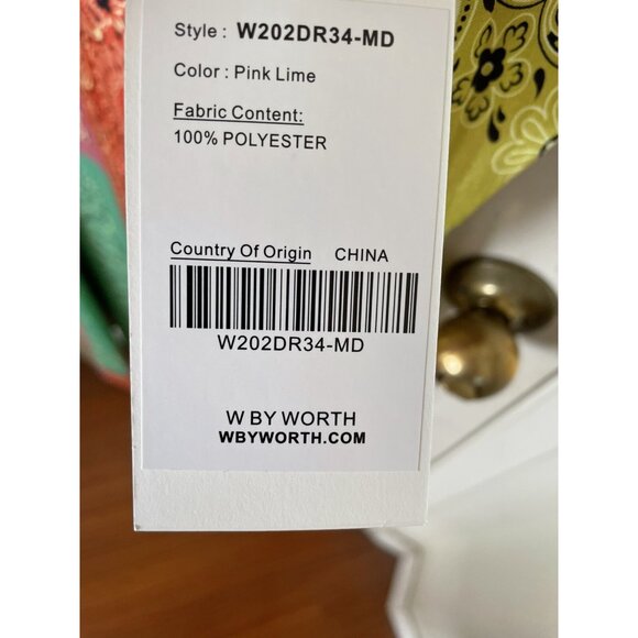 W By Worth Womens Blouse Dress Multicolor Rainbow Floral Size M - Picture 6 of 10